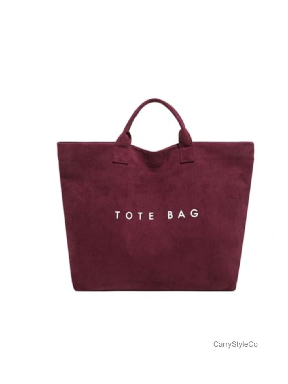 Suede Tote Bag for Women Lightweight Letter Print Hobo Shoulder Purse